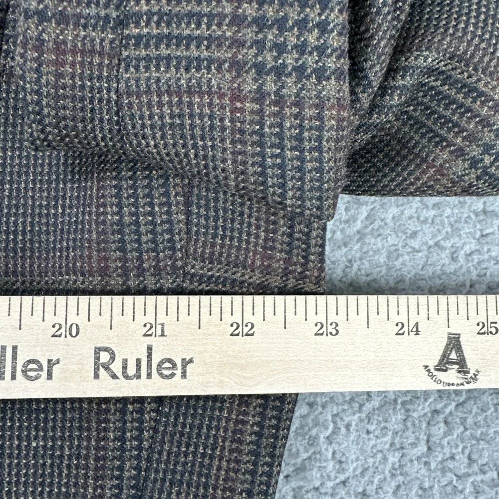 Jos. A. Bank Blazer Men 43R Brown Glen Plaid Wool 2 Button Lined Sports Coat